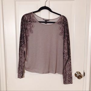 bcbg maxazria feather sleeve top